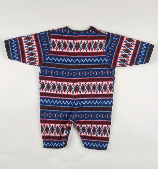 Jumpsuit in blue, white and red