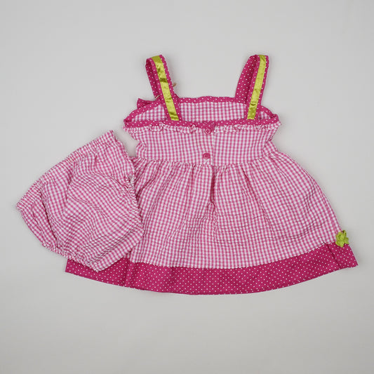 Vintage Checkered Dress with Bloomers
