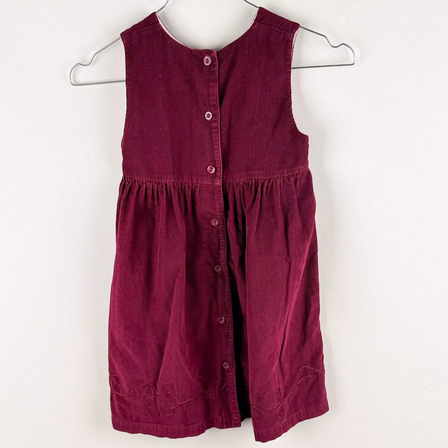 Corduroy Dress in bordeaux