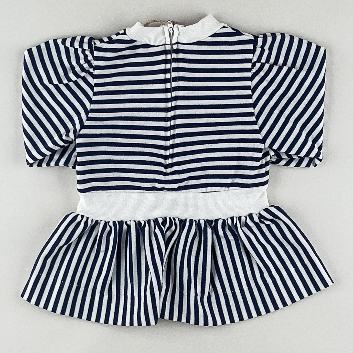 Vintage Striped Dress with Embroidery