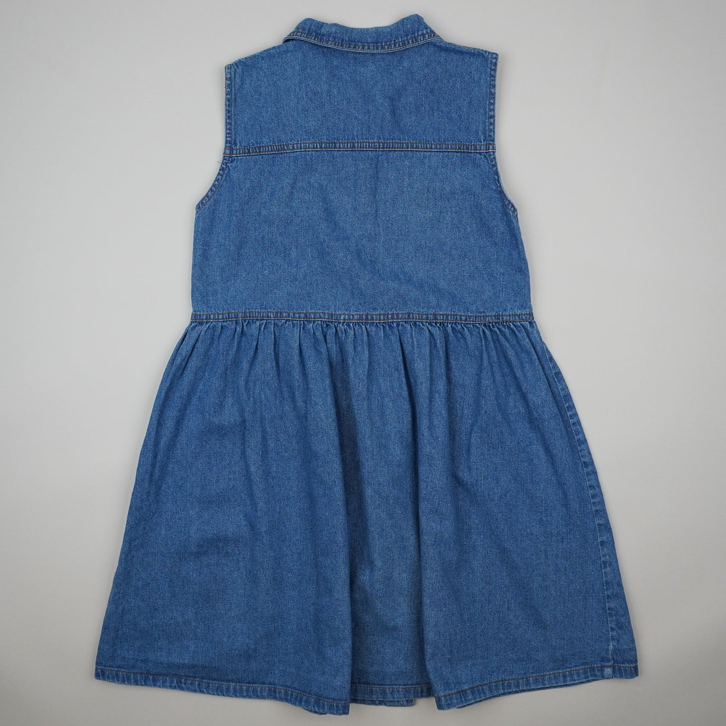 Vintage Denim Dress with Embroidery