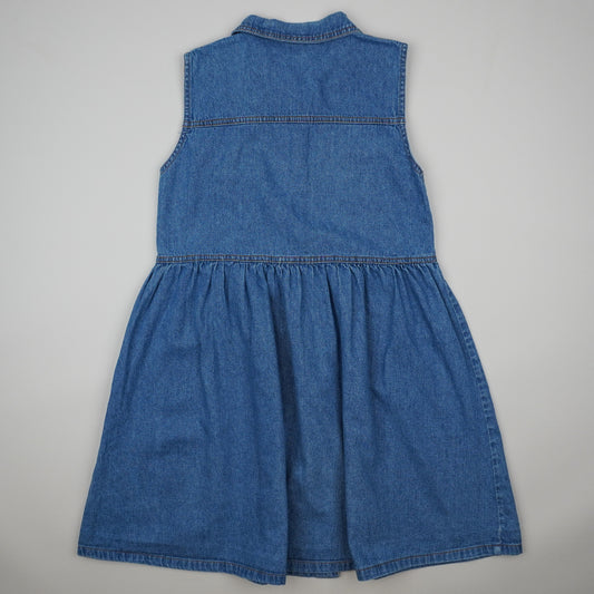 Vintage Denim Dress with Embroidery