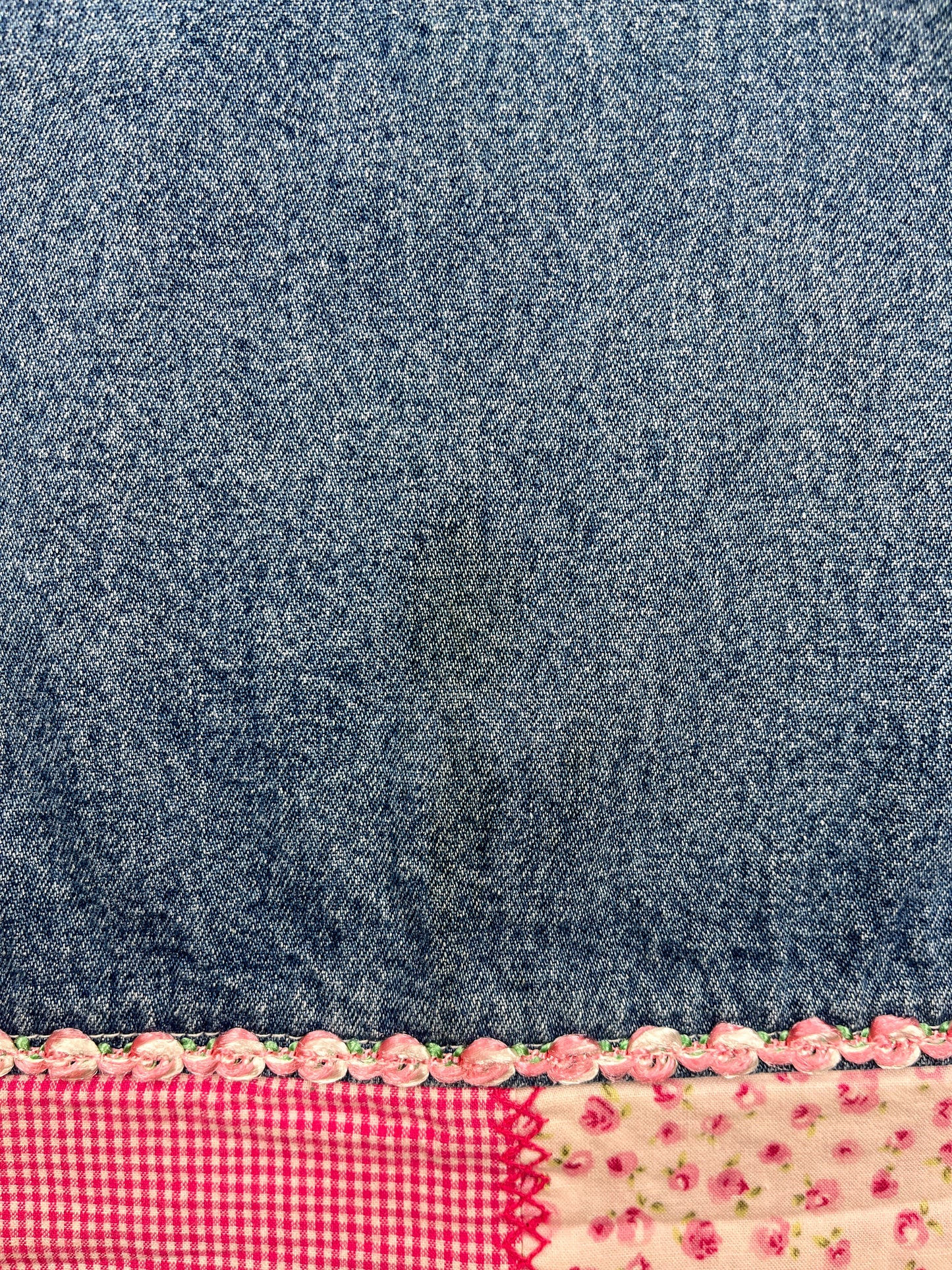 Vintage Denim Dress with Patchwork