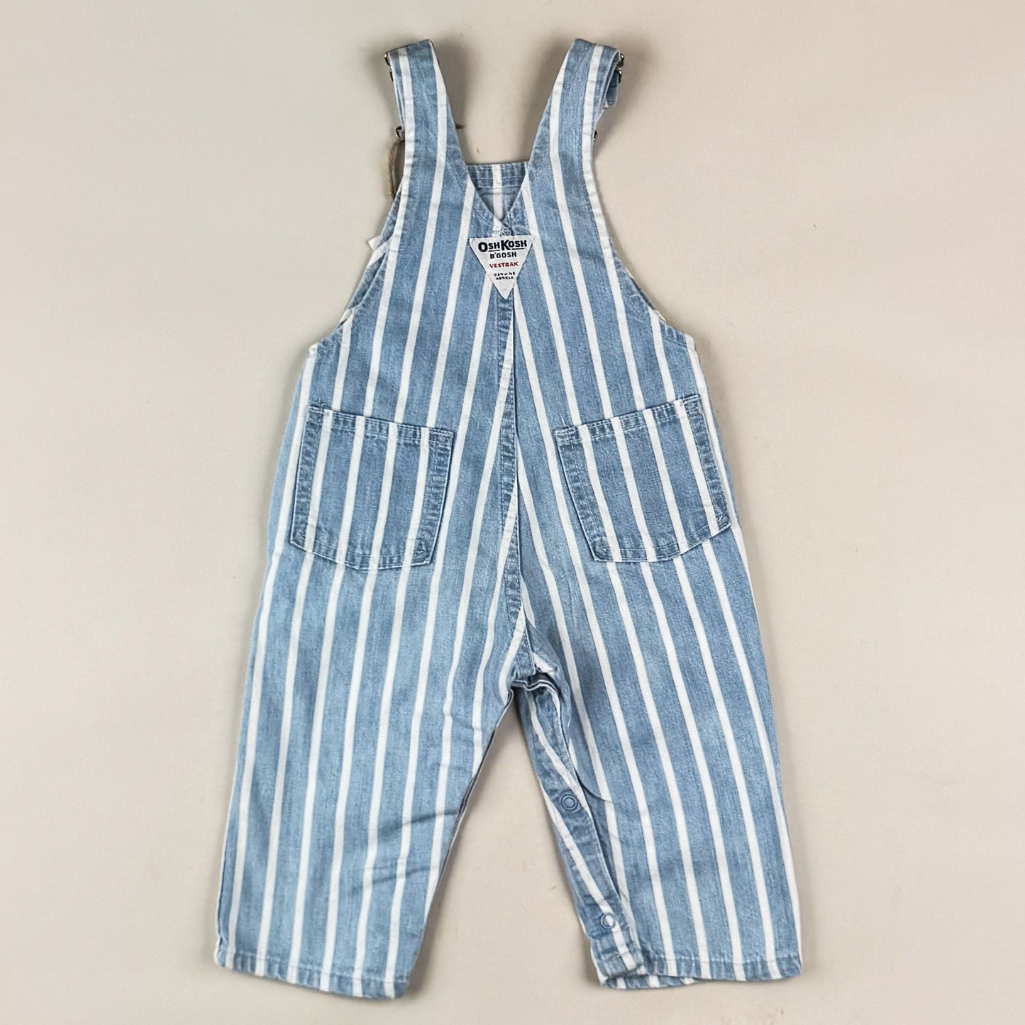 Vintage OshKosh Overalls with Stripes