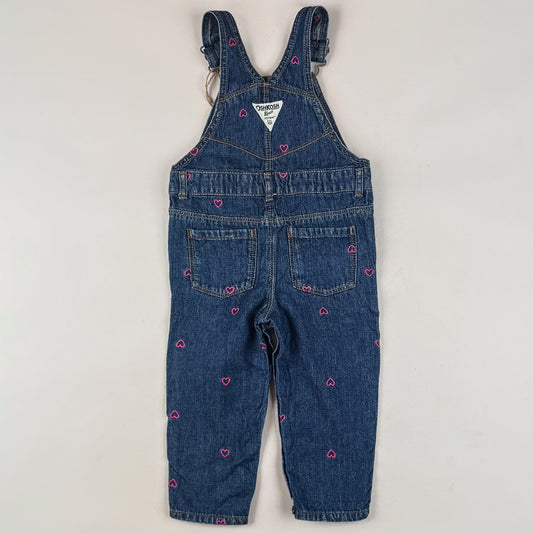 OshKosh Overalls with Embroidered Hearts