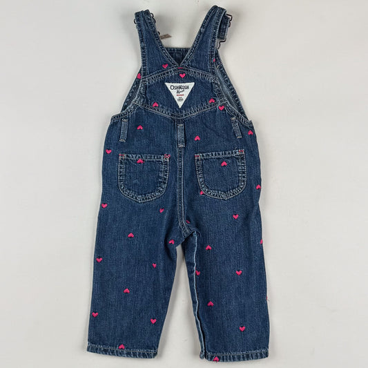 OshKosh Overalls with Embroidered Hearts