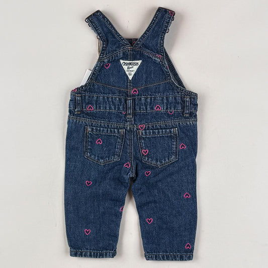OshKosh Overalls with Embroidered Hearts