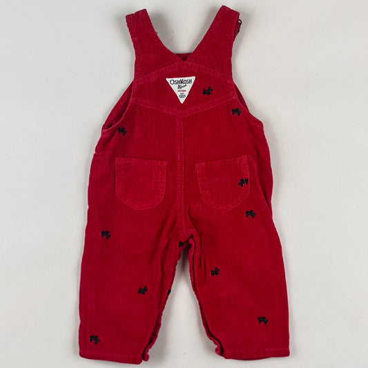 OshKosh Corduroy Overalls with Embroidered Dogs