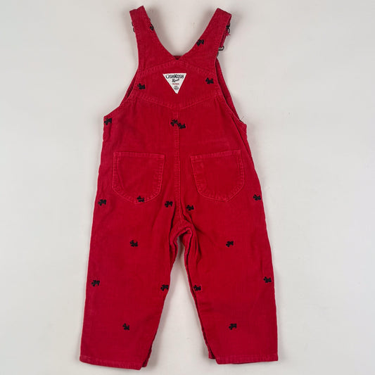 OshKosh Corduroy Overalls with Embroidered Dogs