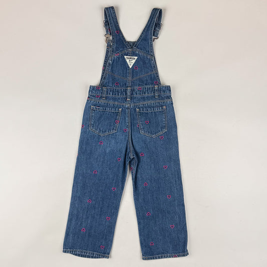 OshKosh Overalls with Embroidered Hearts