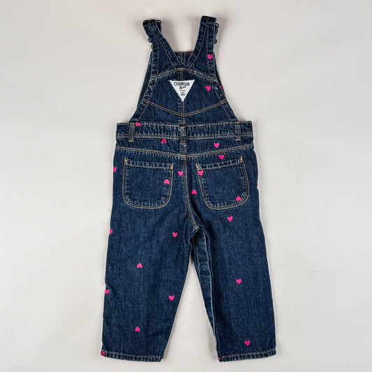 OshKosh Overalls with Embroidered Hearts