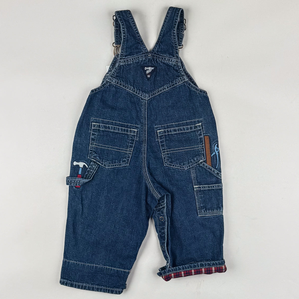 Vintage OshKosh Overalls with Embroidered Tools