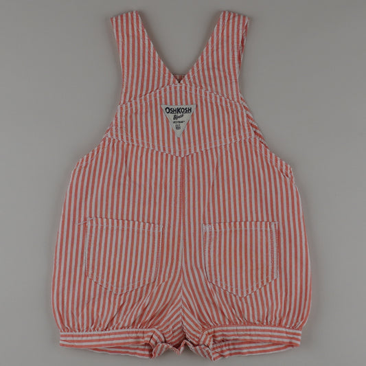 Pink OshKosh Hickory Stripe Shortalls
