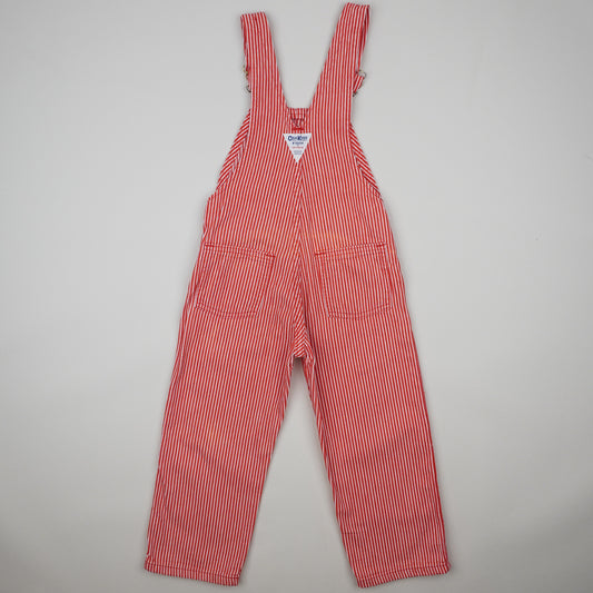 Vintage Red OshKosh Hickory Stripe Overalls