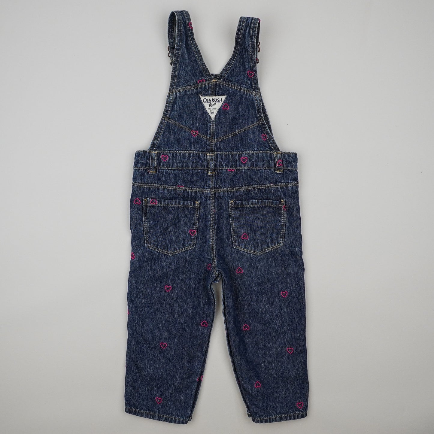 OshKosh Overalls with Embroidered Hearts