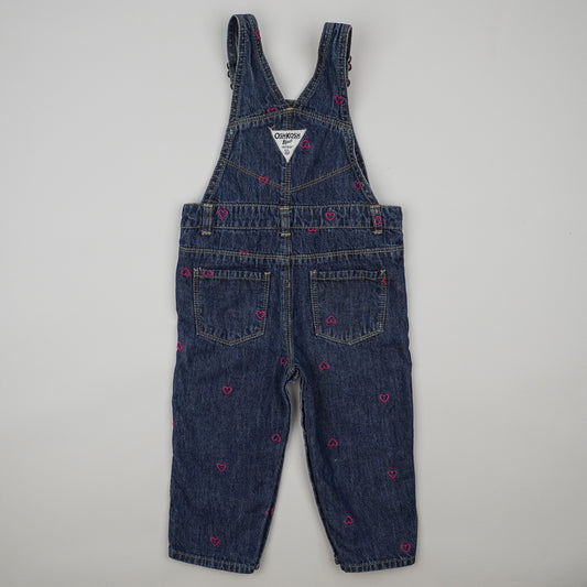 OshKosh Overalls with Embroidered Hearts