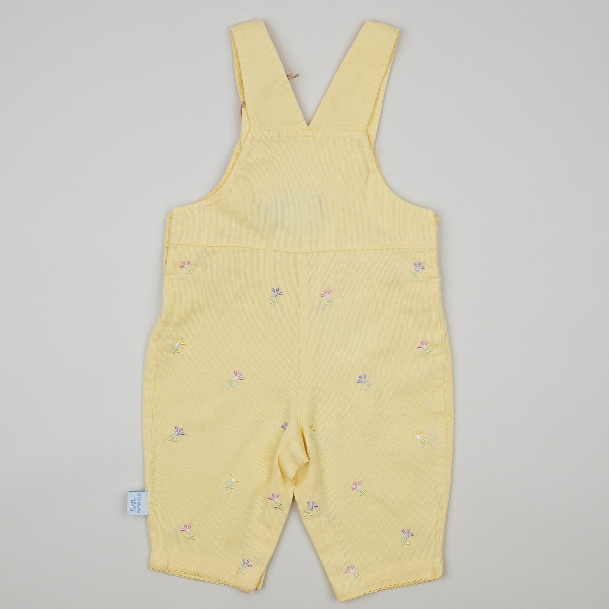 Vintage Overalls with Embroidered Flowers