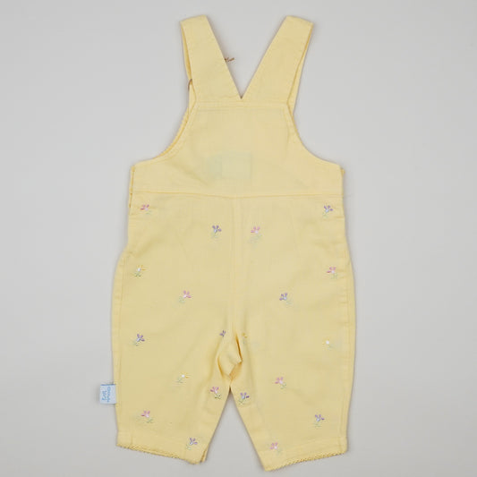 Vintage Overalls with Embroidered Flowers