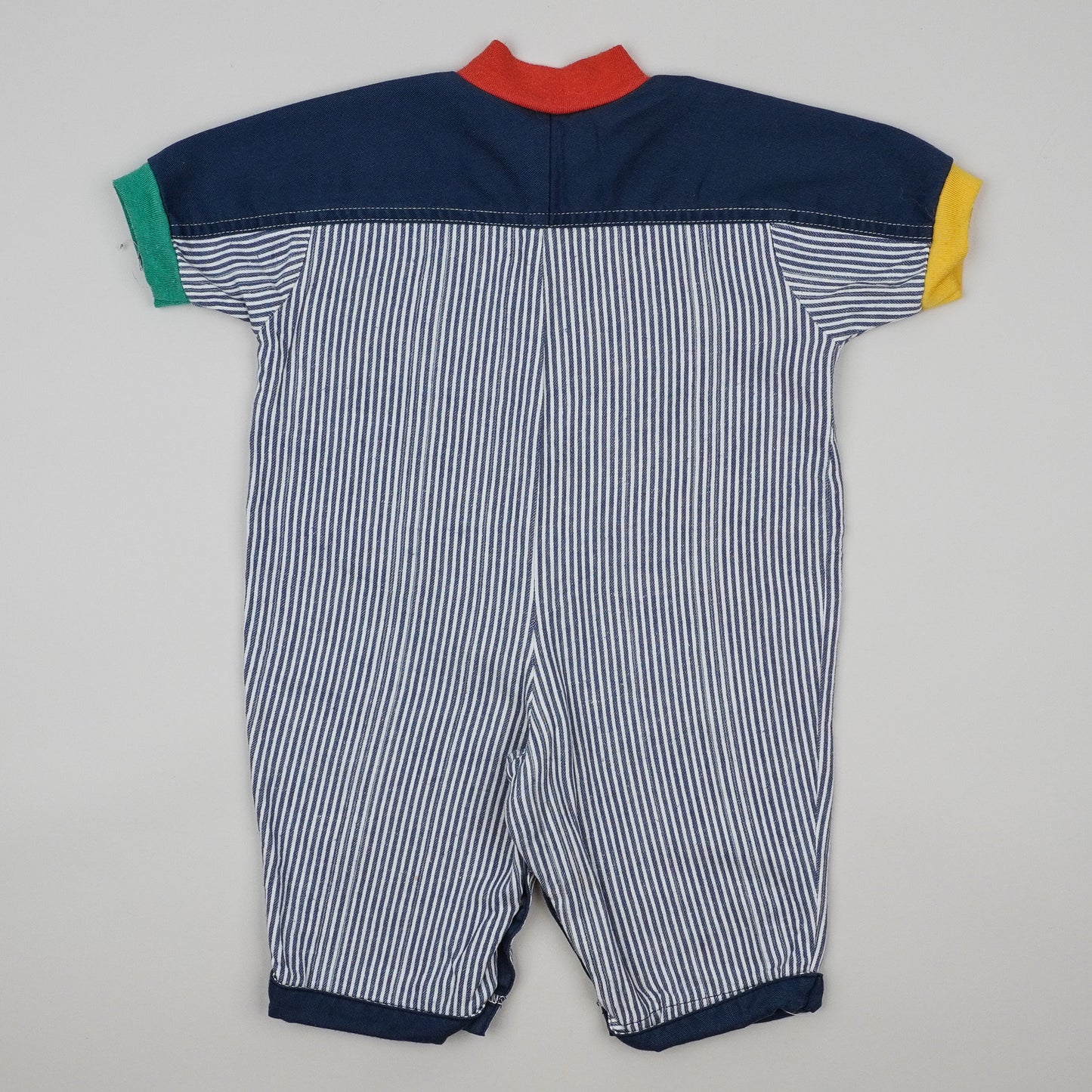 Vintage Striped Jumsuit with Embroidery