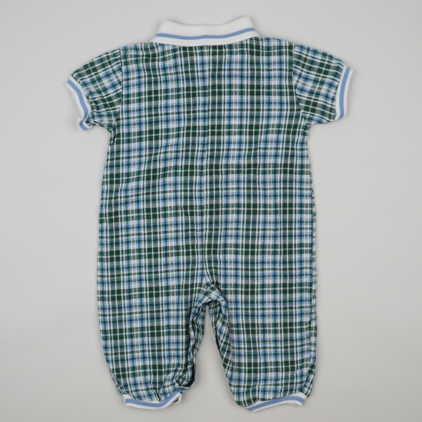Vintage Checkered Jumpsuit with Embroidery