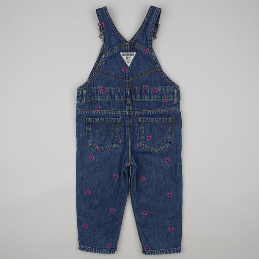 OshKosh Overalls with Embroidered Hearts