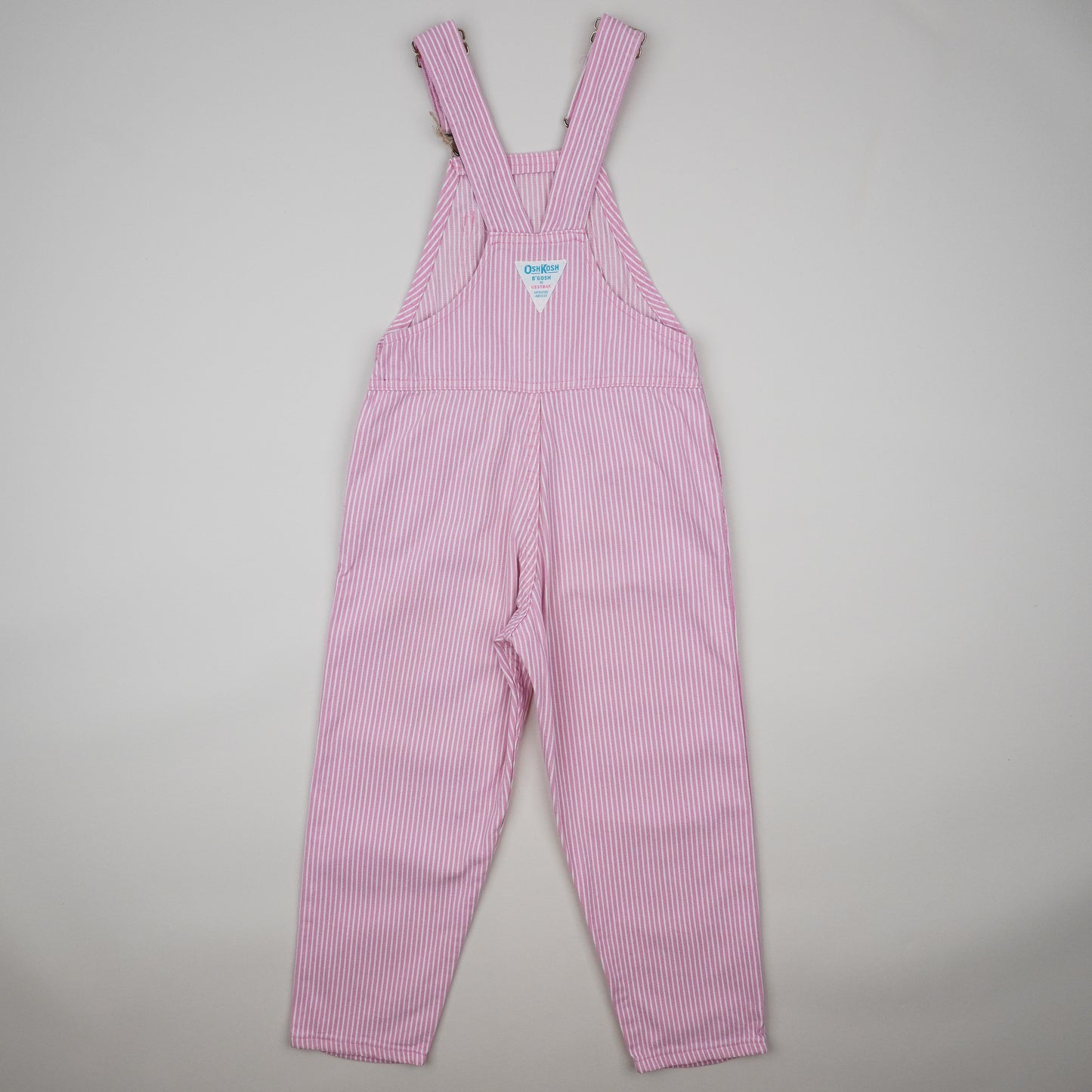 Pink Vintage OshKosh Hickory Stripe Overalls