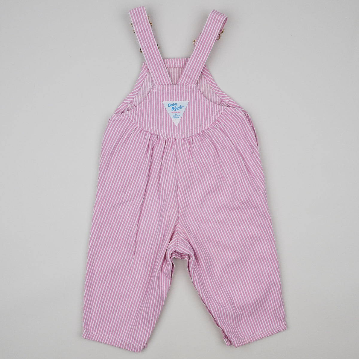 Pink Vintage OshKosh Hickory Stripe Overalls