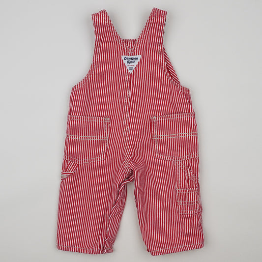 Red OshKosh Hickory Stripe Overalls