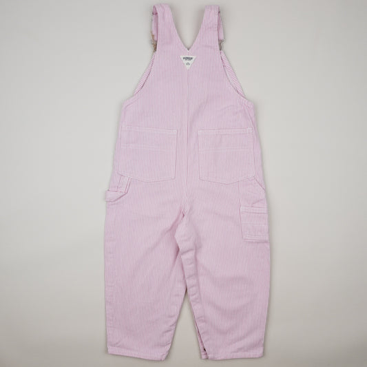 Pink Vintage OshKosh Hickory Stripe Overalls