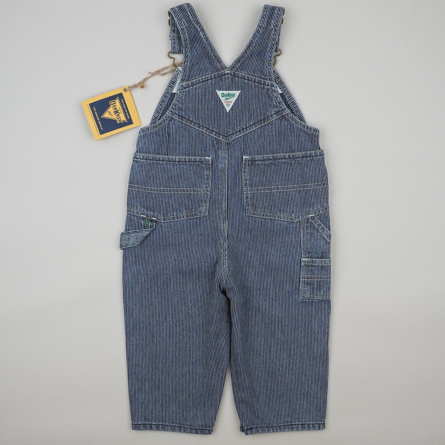 NWT Vintage OshKosh Hickory Stripe Overalls