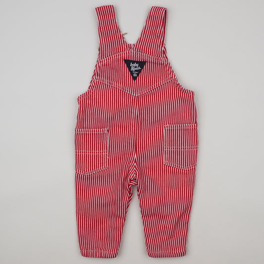 Red OshKosh Hickory Stripe Overalls