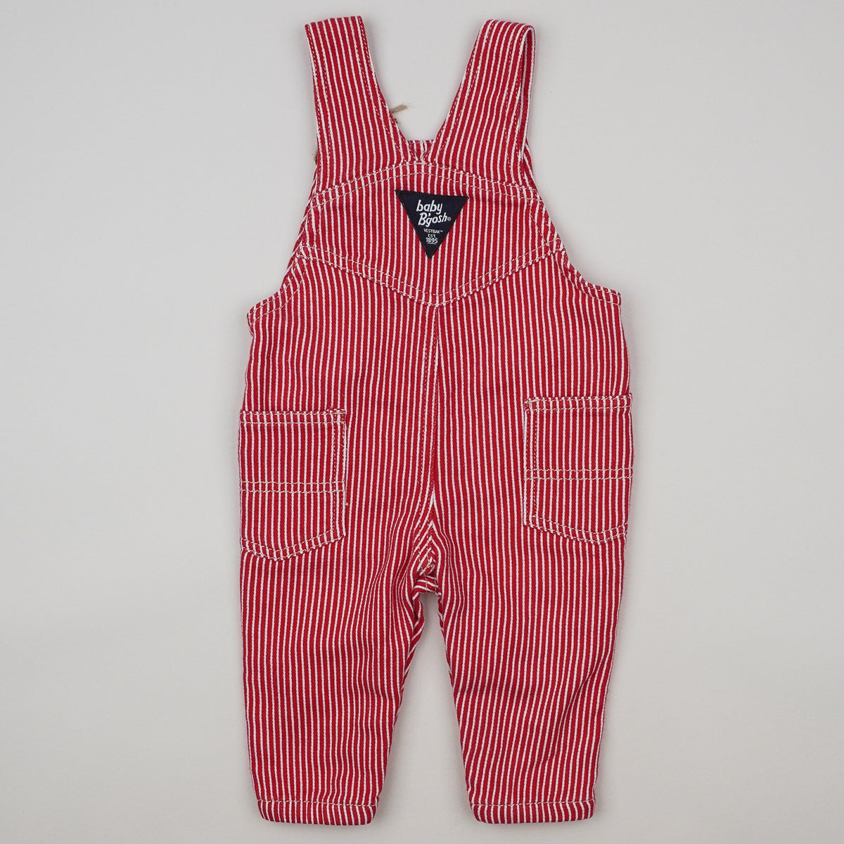 Red OshKosh Hickory Stripe Overalls