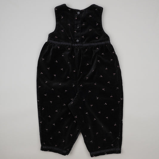 Vintage OshKosh Velvet Jumpsuit with Embroidery