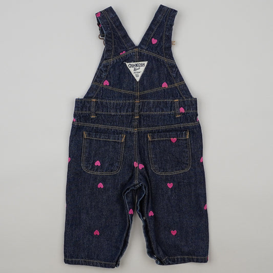 OshKosh Overalls with Embroidered Hearts