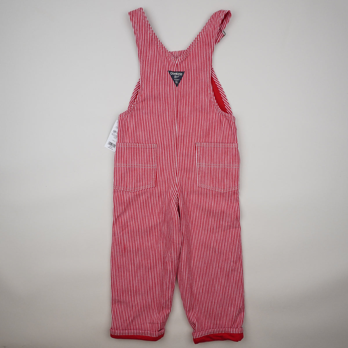 Red OshKosh Hickory Stripe Overalls