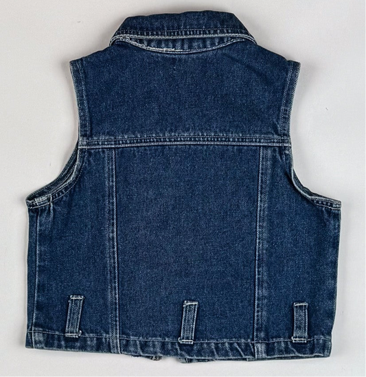 Denim Vest with Embroidery