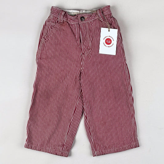 Red OshKosh Hickory Stripe Carpenter Jeans