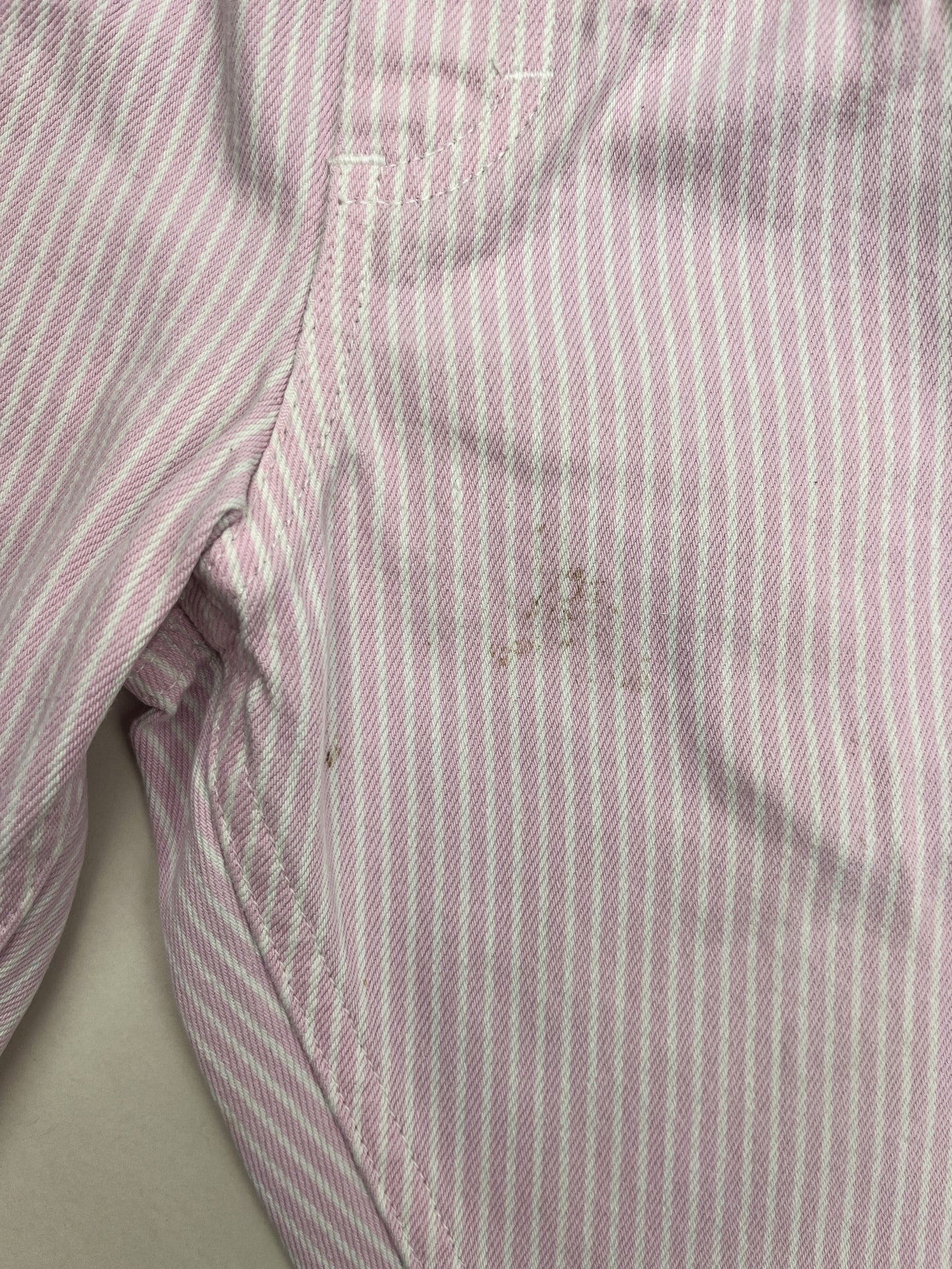 Pink Vintage OshKosh Hickory Stripe Carpenter Pants
