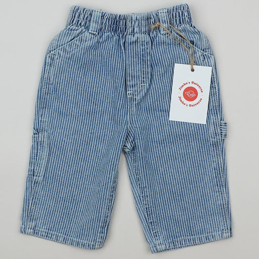 Vintage OshKosh Hickory Stripe Carpenter Jeans