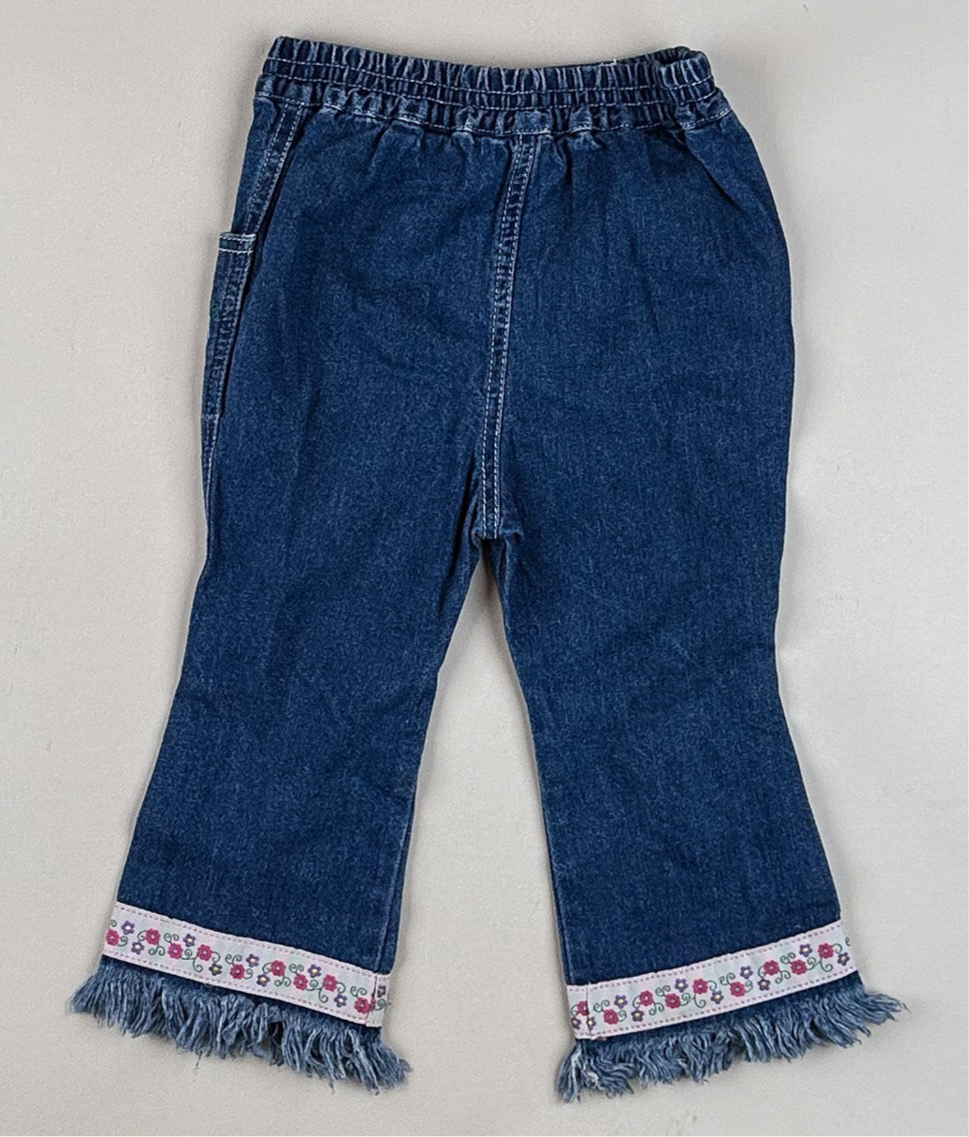 Vintage Denim Set with Embroidery