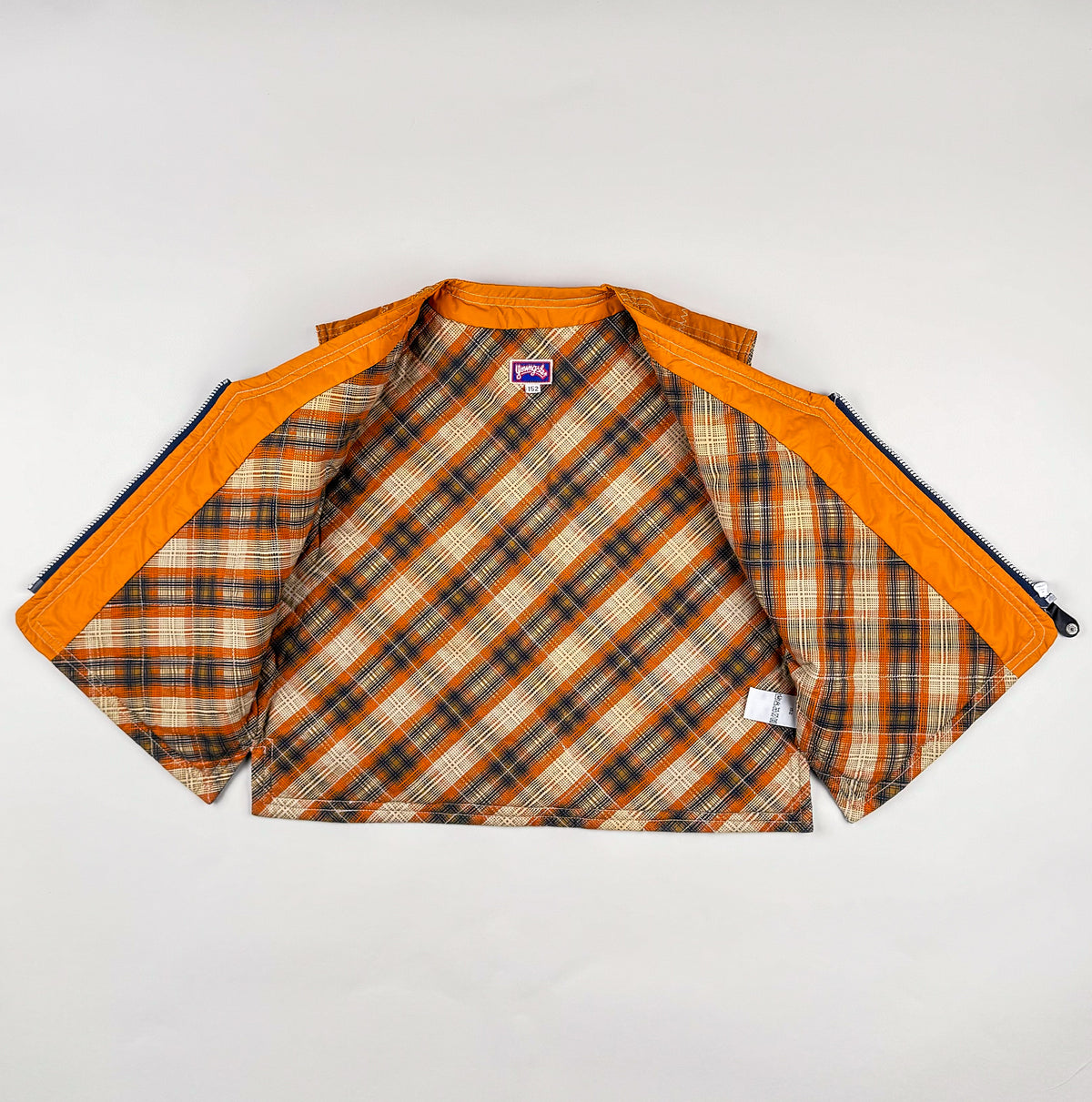 Padded Vest in blue and orange