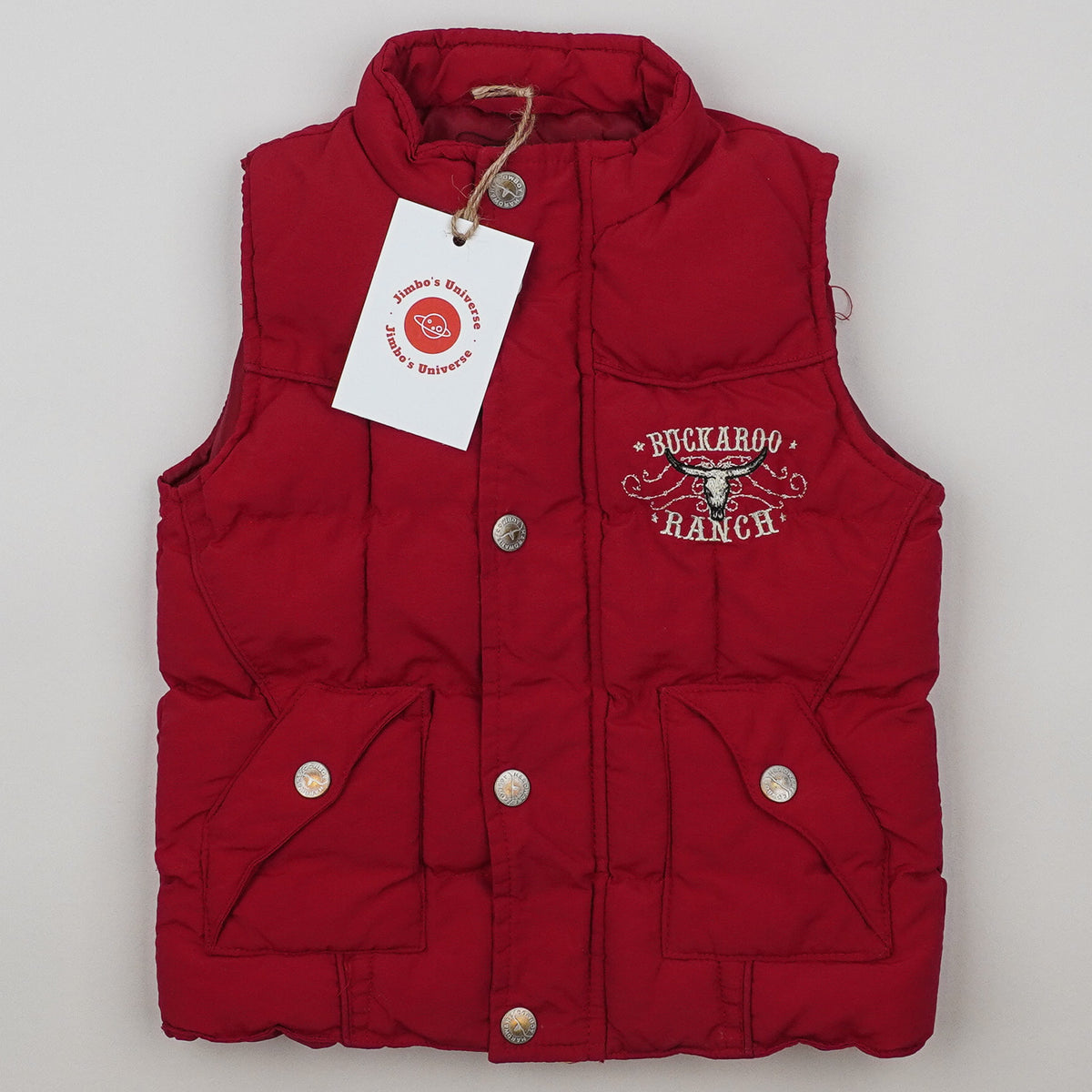 Vintage Cowboy Hardware Vest with Embroidery