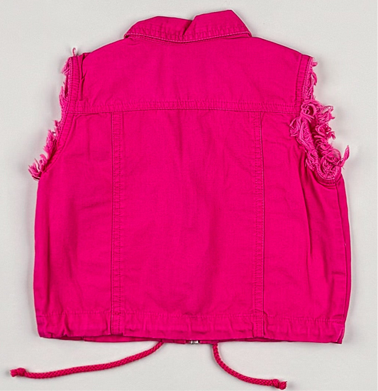 Denim Vest in pink