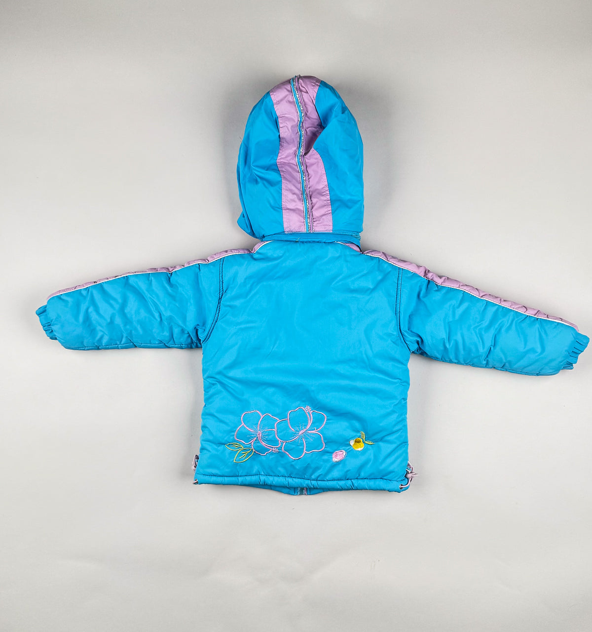 Padded Jacket in blue and pink