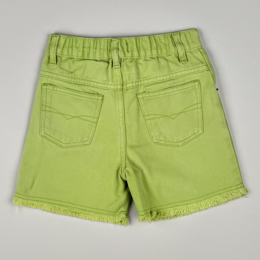 Denimshort in green and pink