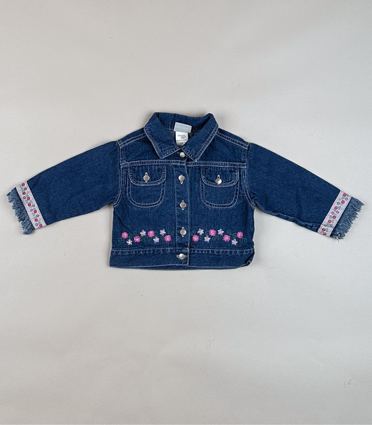 Vintage Denim Set with Embroidery