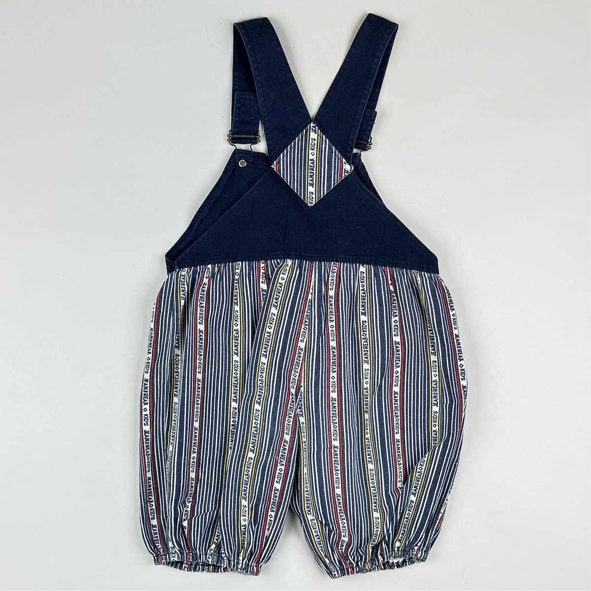 Shortalls in blue, white and multi