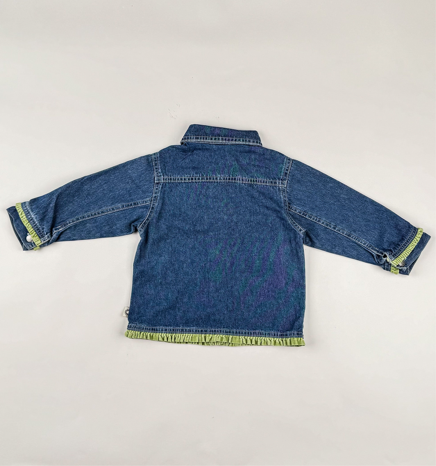 Denim Jacket in blue and green