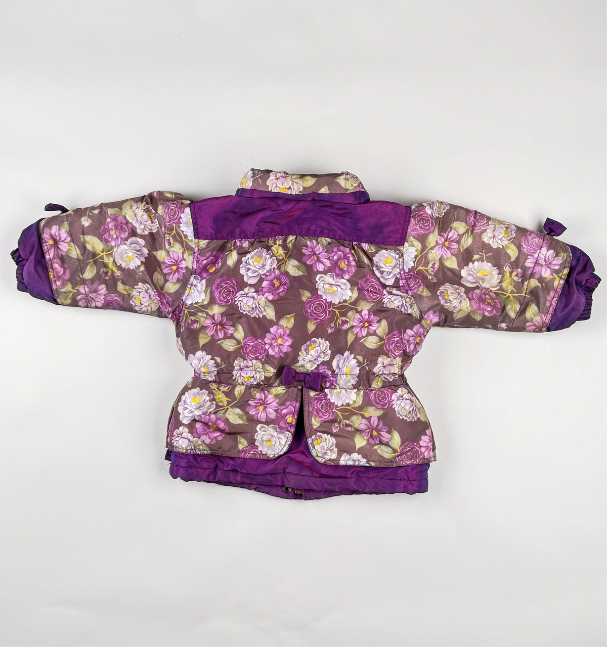 Padded Jacket in purple and green