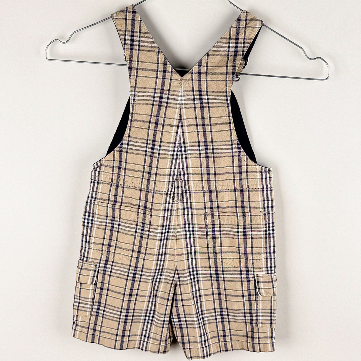Shortalls, Overall in beige and blue white